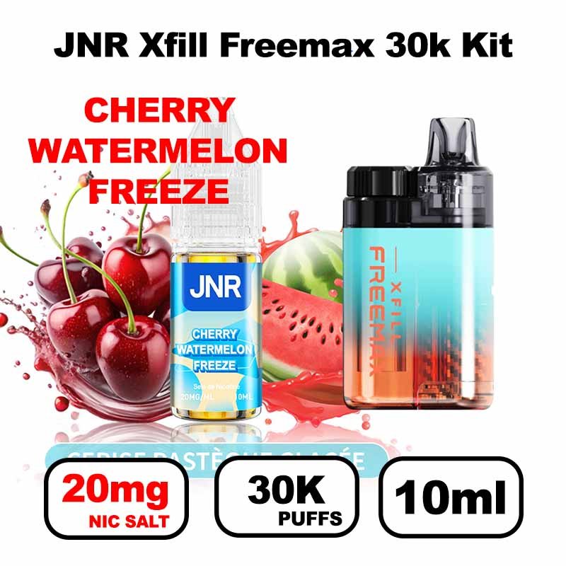 JNR Xfill Freemax 30k puffs 20mg Nic salt 2x10ml Gros nuage