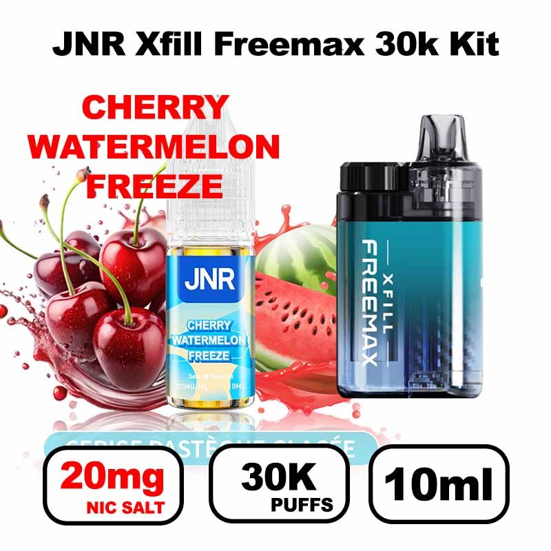 JNR Xfill Freemax 30k puffs 20mg Nic salt 2x10ml Gros nuage