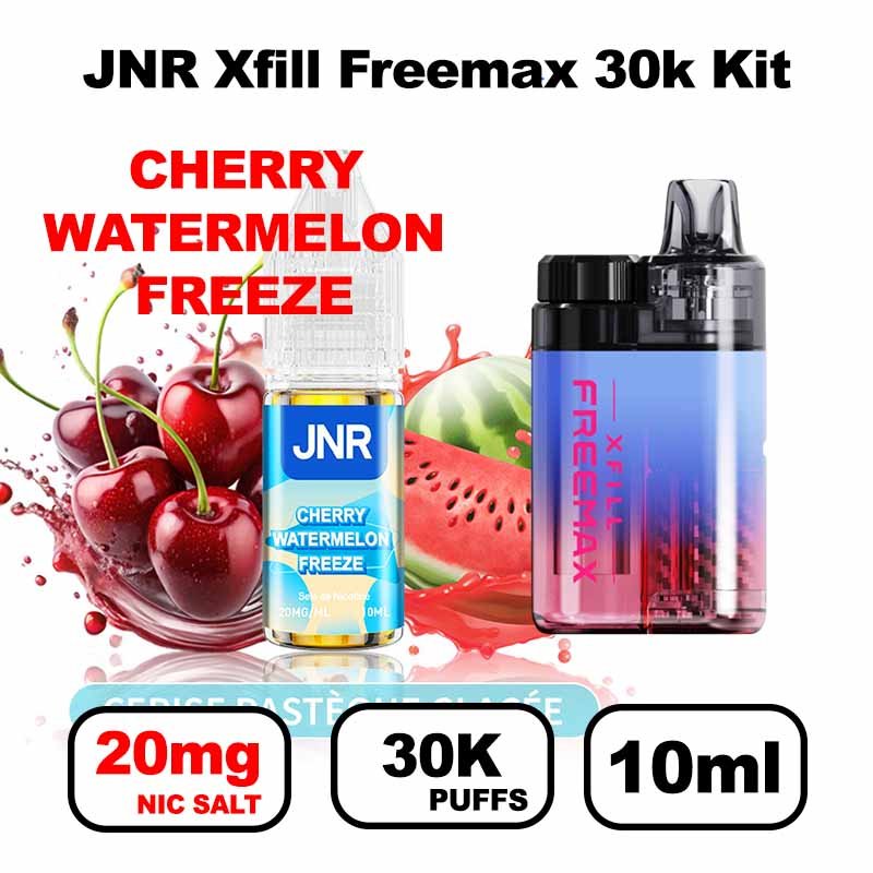 JNR Xfill Freemax 30k puffs 20mg Nic salt 2x10ml Gros nuage
