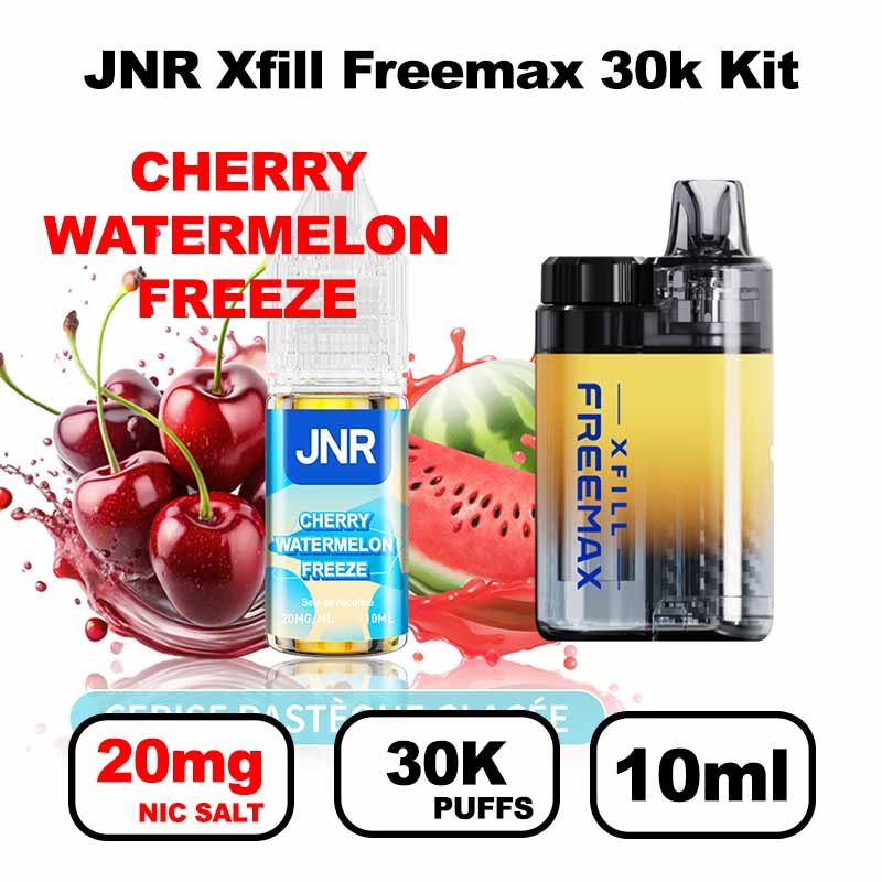 JNR Xfill Freemax 30k puffs 20mg Nic salt 2x10ml Gros nuage