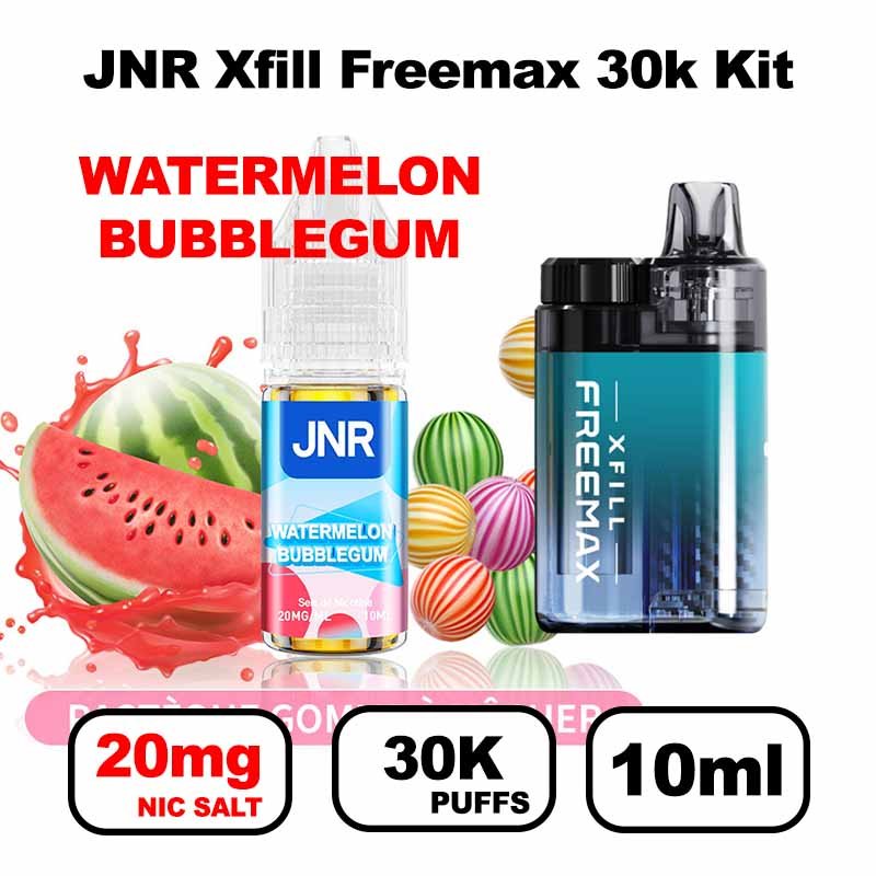 JNR Xfill Freemax 30k puffs 20mg Nic salt 2x10ml Gros nuage