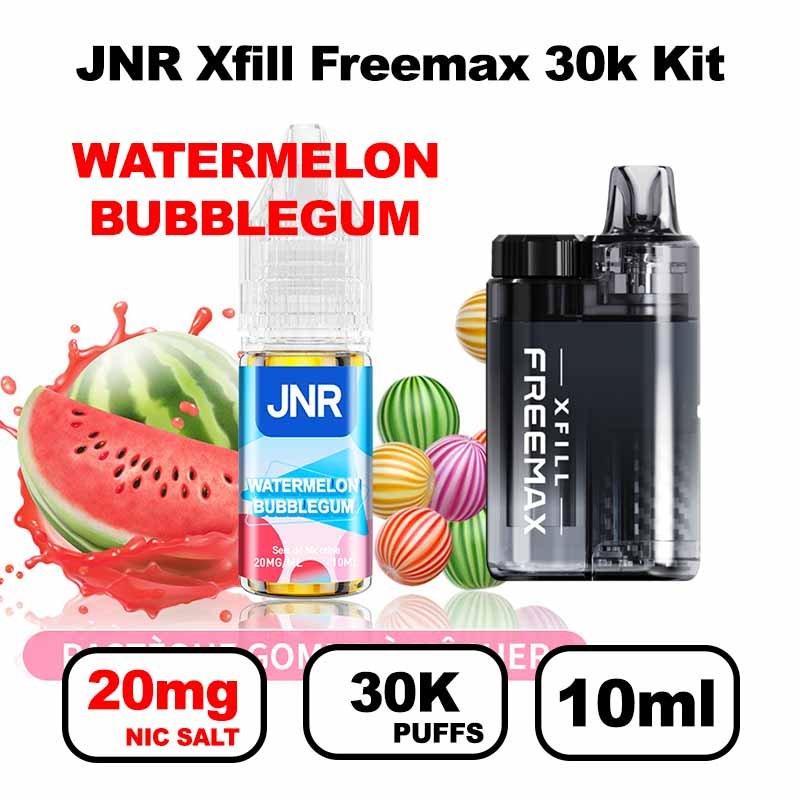 JNR Xfill Freemax 30k puffs 20mg Nic salt 2x10ml Gros nuage