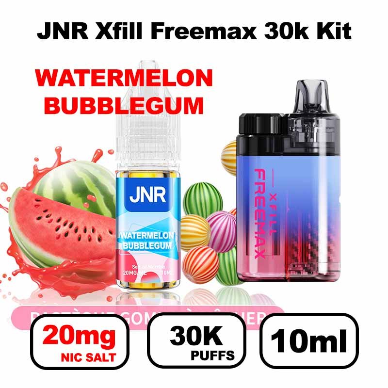 JNR Xfill Freemax 30k puffs 20mg Nic salt 2x10ml Gros nuage