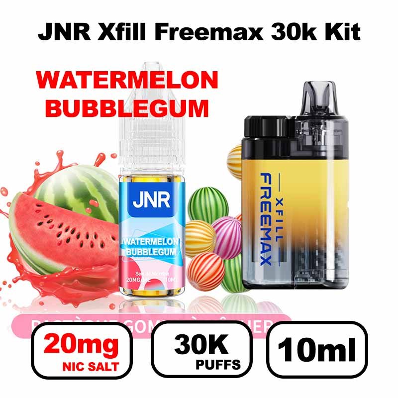 JNR Xfill Freemax 30k puffs 20mg Nic salt 2x10ml Gros nuage