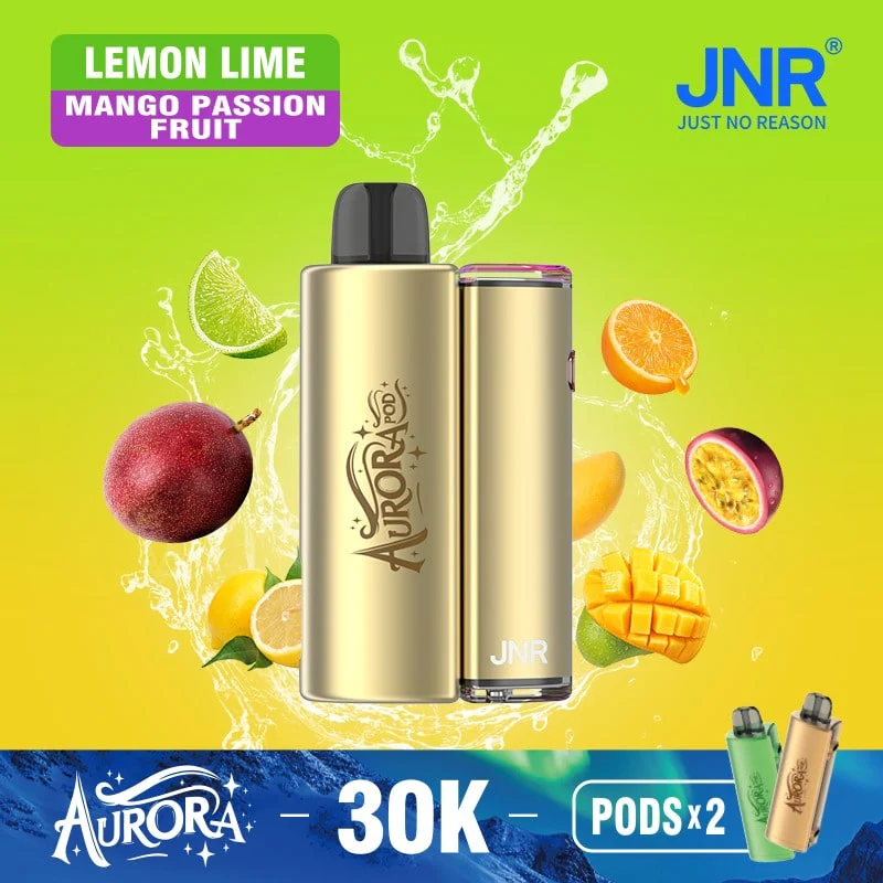 jnr-aurora-30k-prefilled-pod-kit-box-lemon-lime-and-mango-passion-fruit