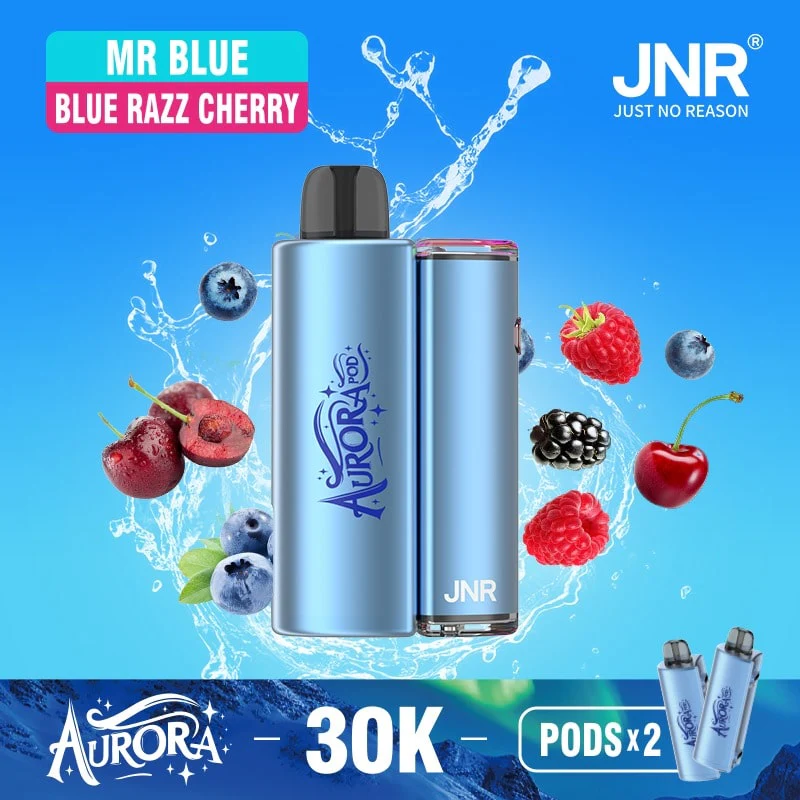 jnr-aurora-30k-prefilled-pod-kit-box-mr-blue-and-blue-razz-cherry