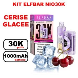 Elfbar NIO30K 20mg : Grosse Puff Jetable Grande Capacité- cerise glacée