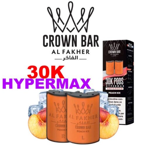 cartouche-pre-remplie-pro-max-12k-20mg-102ml-1pcs-crown-bar-by-al-fakher-30K-hypermax-peach-ice