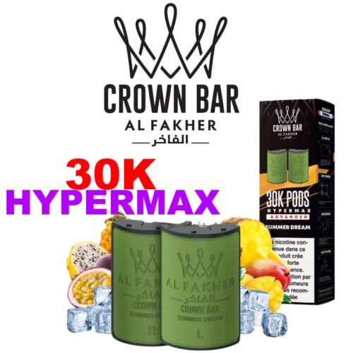 cartouche-pre-remplie-pro-max-12k-20mg-102ml-1pcs-crown-bar-by-al-fakher-30K-hypermax-summer-dream