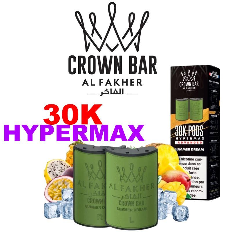 cartouche-pre-remplie-pro-max-12k-20mg-102ml-1pcs-crown-bar-by-al-fakher-30K-hypermax-summer-dream