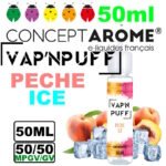 Conceptarome Vap n Puff e-liquide Végétol 50ml – 50/50 Glycérine végétale/Propylène Glycol Végétal - Pêche ice, 0mg 11 conceptarome-bio-eliquide-vap-n-puff-ice-peche