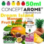 eliquide-vegetol-Conceptarome-50ml-Dream-island-mangue-ananas-fruit-passion