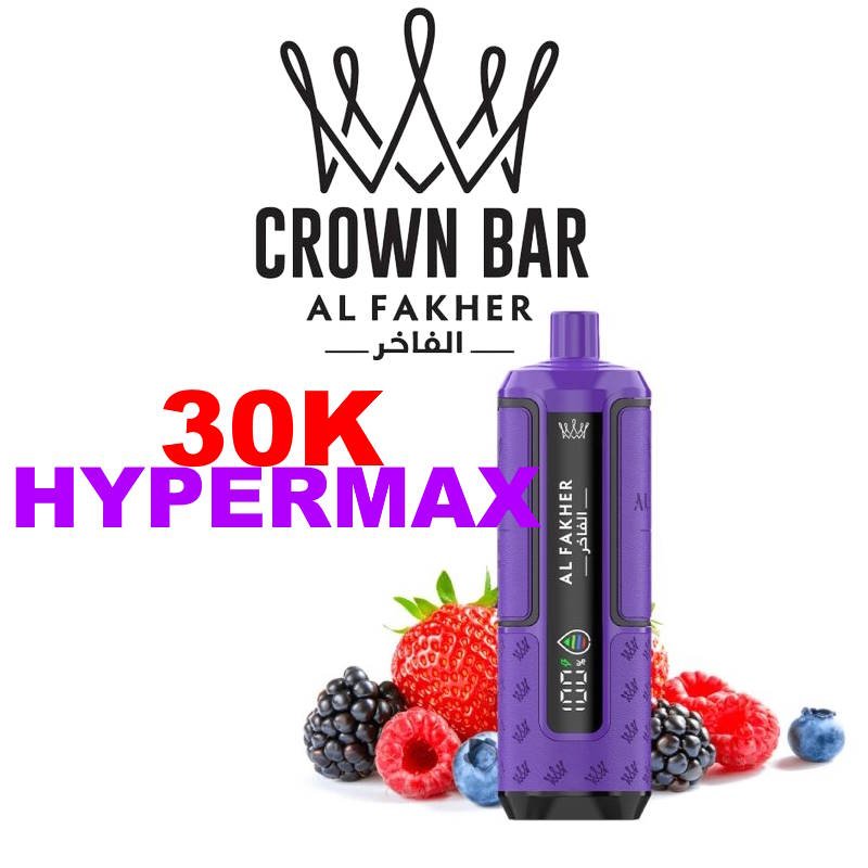 hyper-max-advanced-30k-950mah-crown-bar-by-al-fakher-kit-mixed-berry