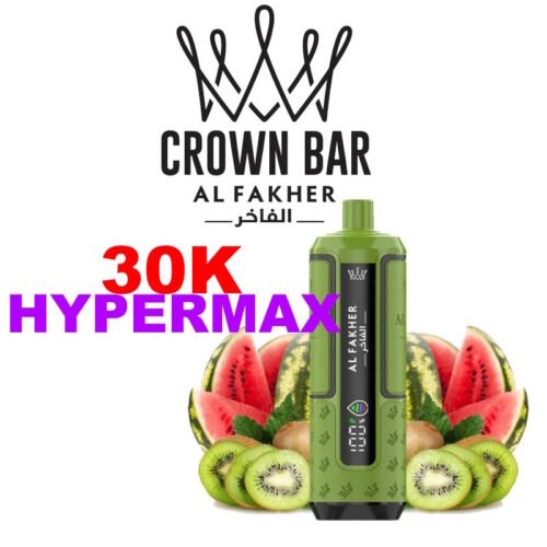 hyper-max-advanced-30k-950mah-crown-bar-by-al-fakher-kit-watermelon-kiwi