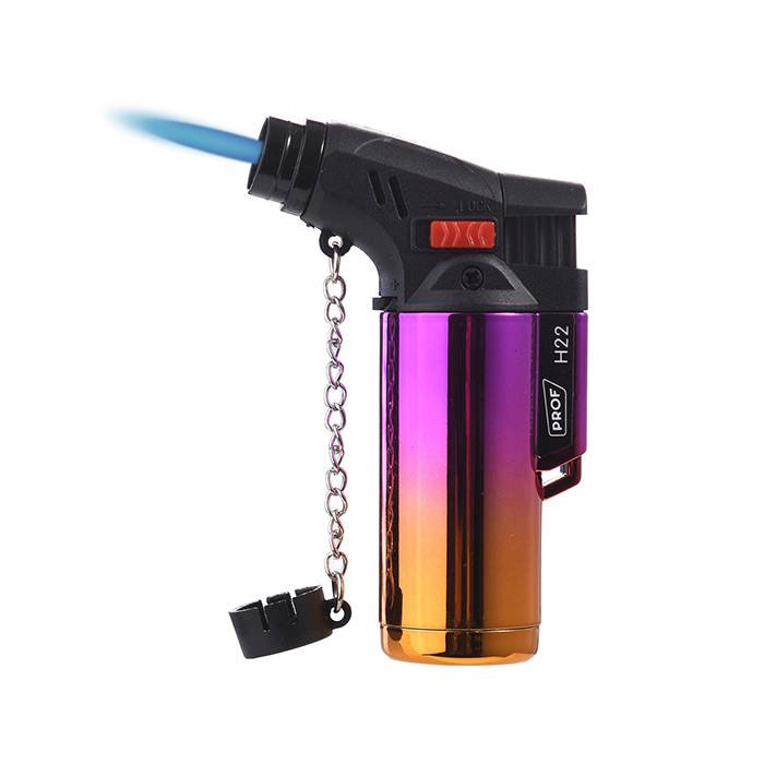 Briquet-Prof-Turbo-Jet-Flame-Coupe-vent-Rechargeable-tempete