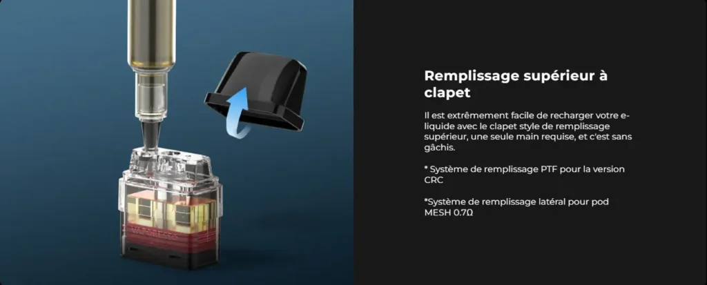 xros pod composition remplissage haut