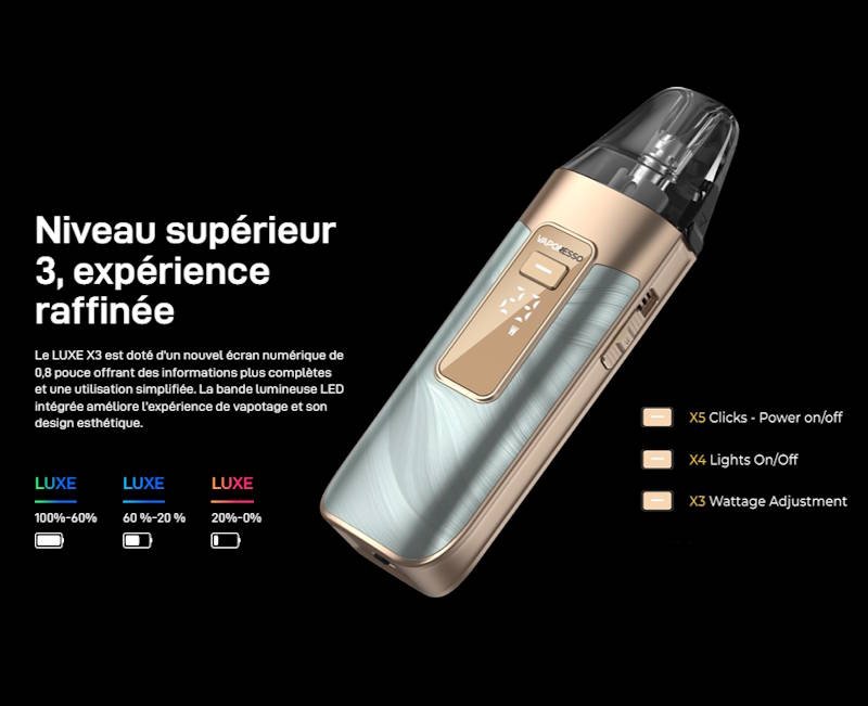 luxe-x3-vaporesso-5ml-2600mah-autonomie