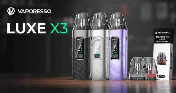 Offre 3 Packs Pod Luxe X3 Achetes 1 Boite de Cartouches Dual Mesh 0.4ohm Offerte 602x320 1
