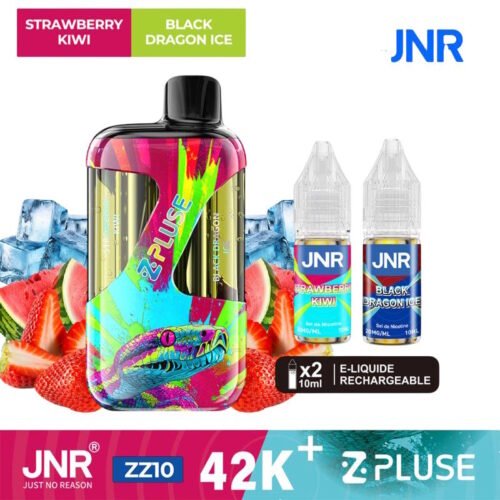 Puff-Strawberry-Kiwi-Black-Dragon-Ice-42K-2X10ml-JNR-Zpluse-by-JNR