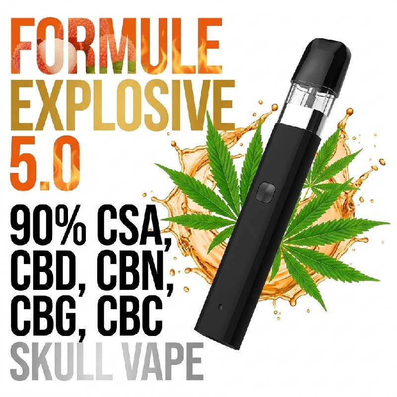 Puff cbd Skull Vape 700 puff – 1000mg – 1ml | 90% CSA, CBD, CBN, CBG, CBC