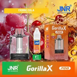 jnr-gorilla-x-pod-remplissable-cartouche-vide-20mg-10ml-cerise-cola-decoration