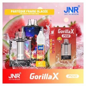 jnr-gorilla-x-pod-remplissable-cartouche-vide-20mg-10ml-pasteque-fraise-glacee-decoration