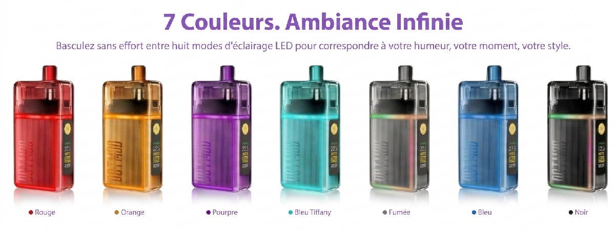 Pack DotPod Max Lite 5ml 60W 2100mAh Dotmod 2 dotPod-max-Lite-ecigarette-electronique-2100mah-5ml-gamme-gemini