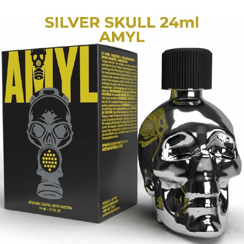 Poppers amyl silver Skull 24ml Poppers-amyl-silver-Skull-24ml