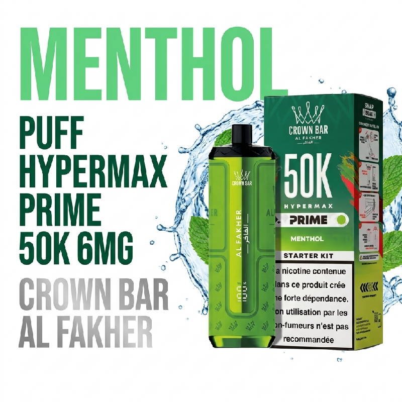 PUFF-50K-Hyper-Max-Prime-Al-Fakher-6mg-saveur-menthol
