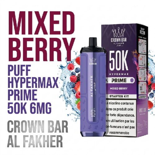 PUFF-50K-Hyper-Max-Prime-Al-Fakher-6mg-saveur-mixed-berry