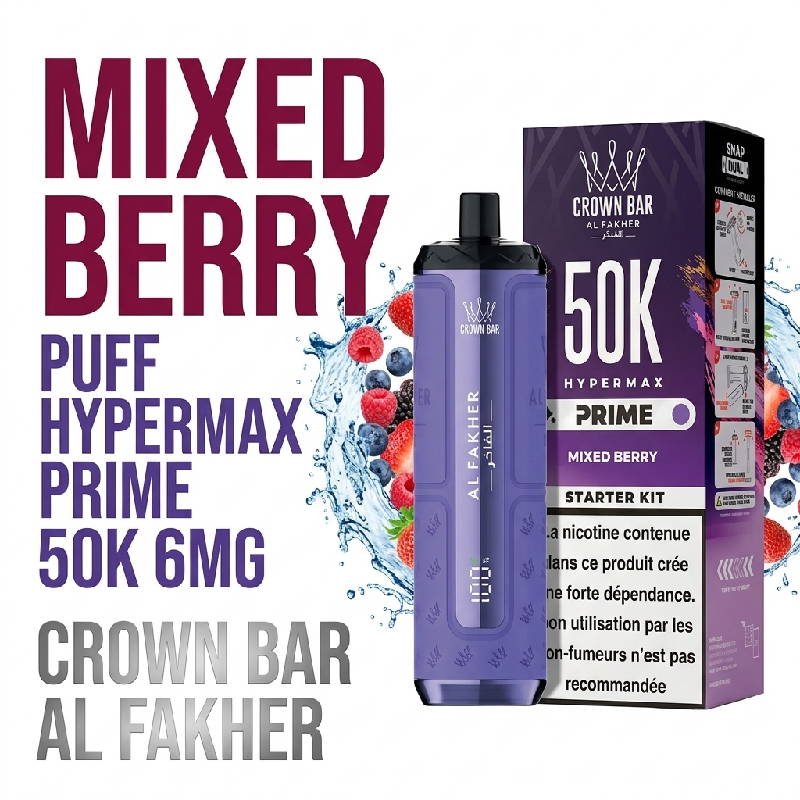 PUFF-50K-Hyper-Max-Prime-Al-Fakher-6mg-saveur-mixed-berry