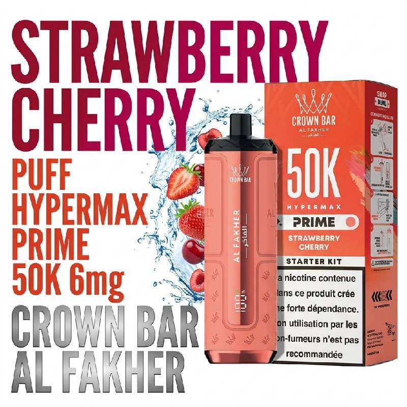 PUFF-50K-Hyper-Max-Prime-Al-Fakher-strawberry-cherry-fraise-cerise