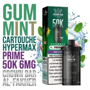 cartouche-puff-50k-crown-bar-al-fakher-hypermax-prime-pre-filled-pod-gum-mint