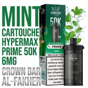 cartouche-puff-50k-crown-bar-al-fakher-hypermax-prime-pre-filled-pod-mint