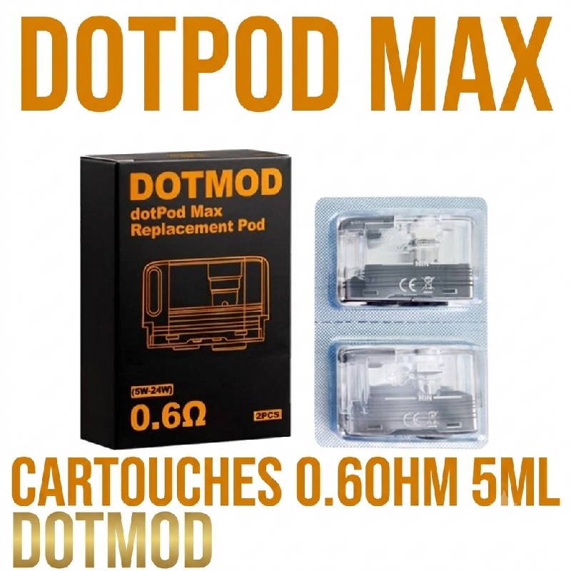 cartouches-dotpod-max-06-5ml-2pcs-dotmod Cartouches DotPod Max 5ml Dotmod - Pack de 2 Pièces