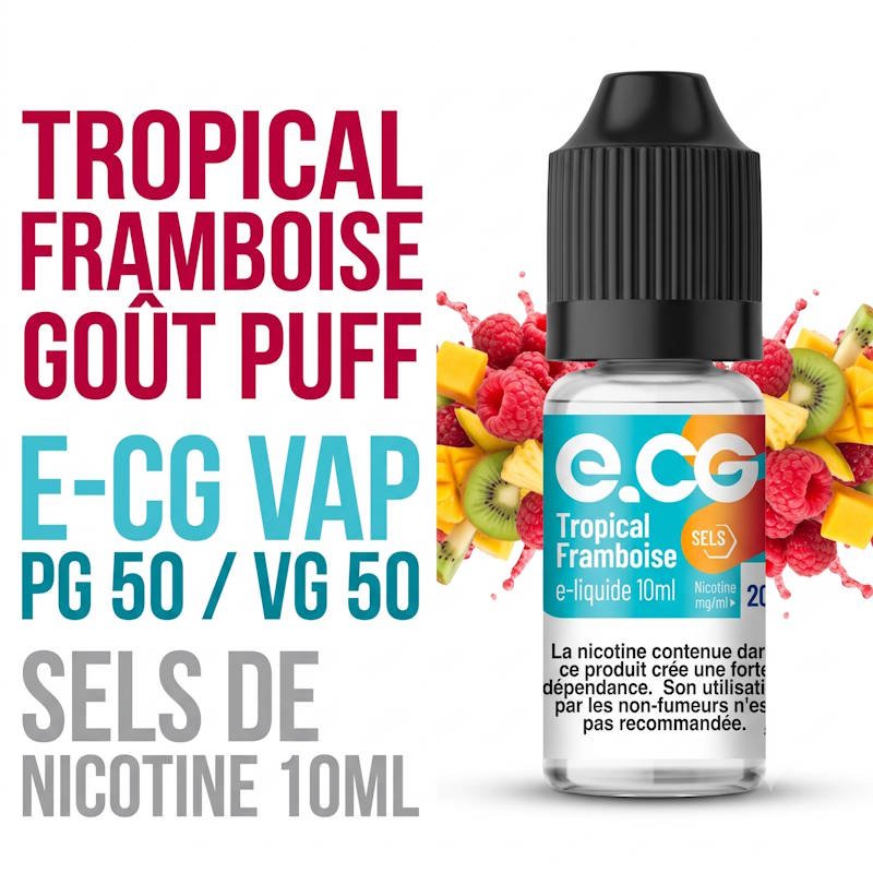 E-liquide Sels de Nicotine e-CG 10ml Saveurs Puff Fruitées