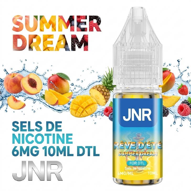 E-liquide JNR 6mg 10ml Saveurs puff chicha Ecig