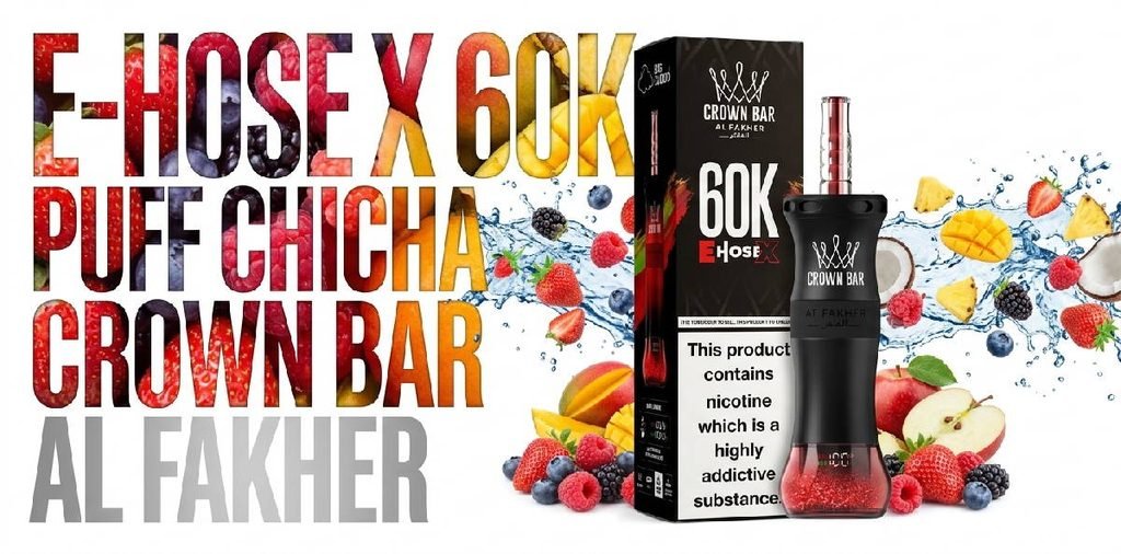 E hose X 60k crown bar puff jetable gros reservoir 50ml slider