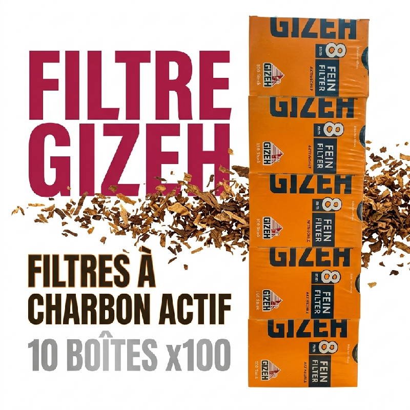 Filtre fin charbon actif 8mm 100 pcs