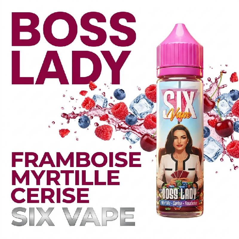 eliquide-vape-six-50ml-fruite-frais-sucre-intense-BOSS-LADY-framboise-myrtille-cerise