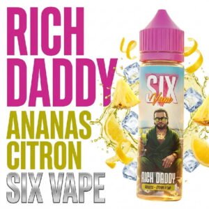 eliquide-vape-six-50ml-fruite-frais-sucre-intense-rich-daddy-ananas-citron