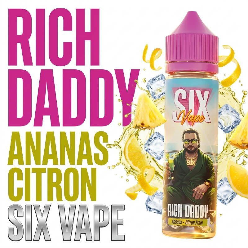 eliquide-vape-six-50ml-fruite-frais-sucre-intense-rich-daddy-ananas-citron