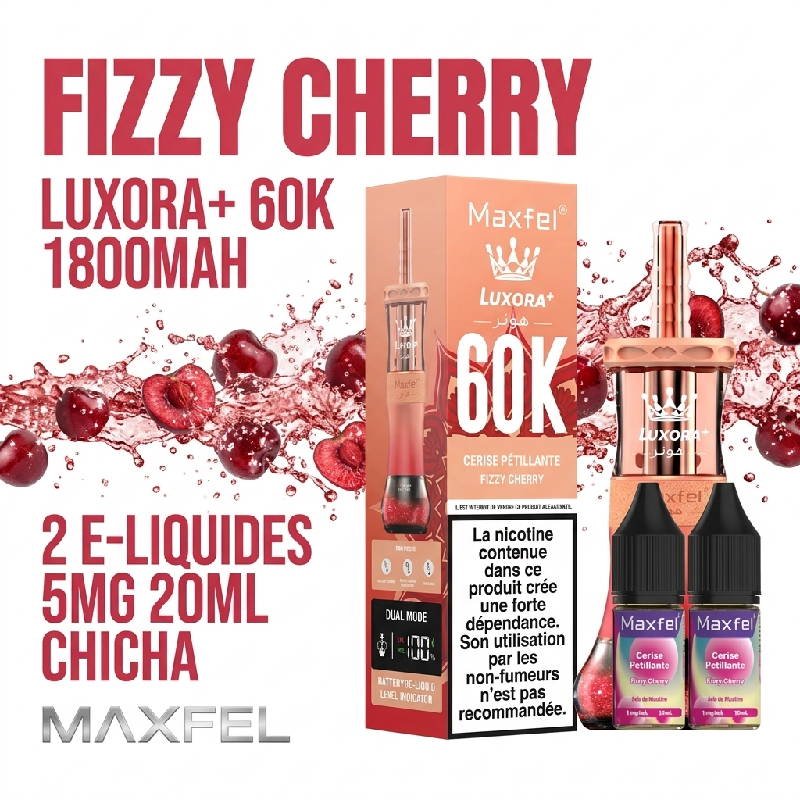 puff-shisha-60k-maxfel-5mg-20ml-luxora-1800mah-ecig-fizz-cherry-cerise-petillant