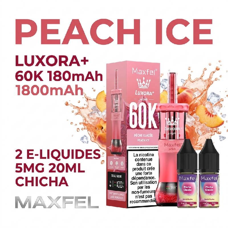 puff-shisha-60k-maxfel-5mg-20ml-luxora-1800mah-ecig-peach-ice-peche-glacee